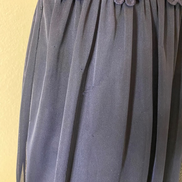 By & By Blue Lace and Silver sequin spaghetti straps Sz 1 -D0007 - Picture 4 of 5